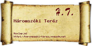 Háromszéki Teréz névjegykártya